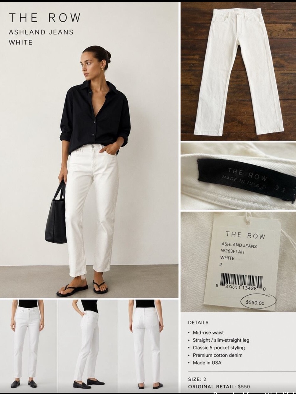 The Row Ashland straight Jeans Sz. 25 26